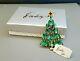 RARE Vintage Eisenberg Ice Large Green Christmas Tree Brooch Pin w Tag & Box