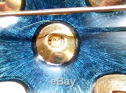 RARE Vintage SWAROVSKI Brooch Pin MALTESE Cross Crystal Rhinestone Gold Tone