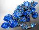 ROGER JEAN PIERRE Depose Electric Blue Glass Rhinestone Crystal Vintage Fur Clip