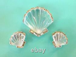 Rare 1949 Trifari A. Philippe Moonshell Jelly Belly Clip/brooch & Earring Set