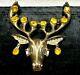 Rare Eisenberg Original Sterling Moose Reindeer Rhinestone Brooch Pin Vintage