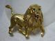 Rare Hattie Carnegie Gold Plated Roaring Lion Brooch Pin Vtg Runway Couture
