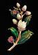 Rare Large Vtg Signed Joan Rivers Rhinestone Blossoming Enamel Flower Pin Brooch