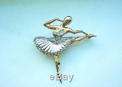 Rare Marcel Boucher Vintage MB Ballet Of Jewels Ballerina Figural Brooch 18 Kt