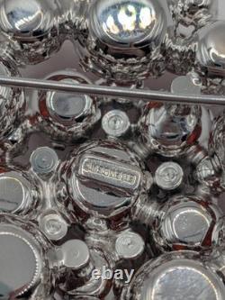 Rare Vintage 1950s Eisenberg Brooch And Clip Earring Set Red Stones, Ornate