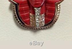 Rare Vintage 2 3/8 Signed/Numbered Boucher Figural Brooch Pin King Tut