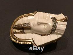 Rare Vintage 2 3/8 Signed/Numbered Boucher Figural Brooch Pin King Tut 1057P