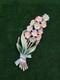 Rare Vintage 40s CORO Flower Enamel Large Brooch
