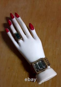 Rare Vintage Art Deco Celluloid Ring & Bracelet Hand BroochPinGlam Fabulous