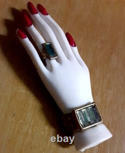Rare Vintage Art Deco Celluloid Ring & Bracelet Hand BroochPinGlam Fabulous