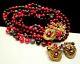 Rare Vintage Early Miriam Haskell Convertible Necklace/Brooch & Earring Set A39