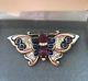 Rare Vintage Signed Crown TRIFARI 01 Jelly Belly Butterfly Pin Brooch