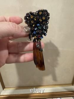 Rare Vtg 1950s Signed Original by Robert Pinecone & Leaf Brooch Pendant