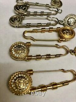 Rare Vtg Gianni Versace Large Medusa Safety Pins Brooch from SS 94 iconic dress