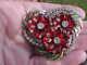Rare vintage attributed dujay flower pin brooch