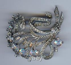 Reja Vintage Sparkling Rhinestone Bouquet Pin Brooch