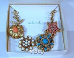 Retired Stella & Dot Vintage Brooch Inspired Statement Necklace