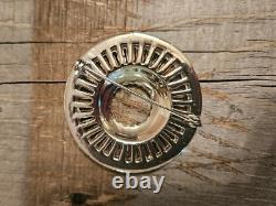 Rhinestone Brooch Pin Round Circle Blue Baguette Vintage Style Jewelry