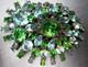 SCHREINER Amazing Blue & Green Baguette Rhinestoen Vintage Pin Brooch