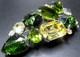 SCHREINER Gorgeous Green Inverted Rhinestone Signed Vintage Pin Brooch