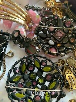 Schreiner High End Vintage Lot Schiaparelli Sets Earrings Brooches 120 Pc