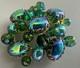 Schreiner New York Emerald Green Peacock Cabochon Dragon Breath Brooch Pin 2.5