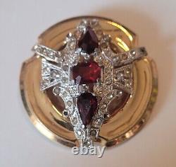 Signed Art Deco 1930's Mcclelland Barclay Rhinestone Brooch Pin Vintage