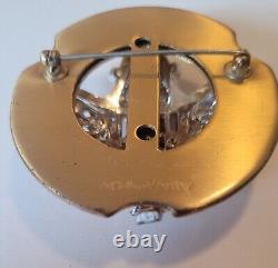 Signed Art Deco 1930's Mcclelland Barclay Rhinestone Brooch Pin Vintage