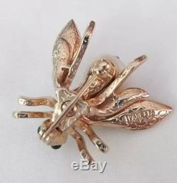 Signed PANETTA Pave Rhinestone Faux Pearl Bee Brooch Pin -Hard To Find Vintage