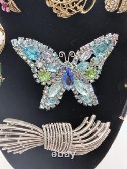 Signed Vintage Brooch Lot Weiss Monet Oscar de la Renta Sarah Coventry Dior