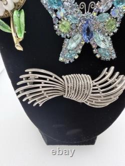 Signed Vintage Brooch Lot Weiss Monet Oscar de la Renta Sarah Coventry Dior