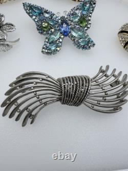 Signed Vintage Brooch Lot Weiss Monet Oscar de la Renta Sarah Coventry Dior