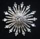 Space age Vintage Marked Weiss Rhinestones Statement Huge Brooch Rhodium plate