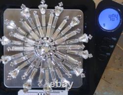 Space age Vintage Marked Weiss Rhinestones Statement Huge Brooch Rhodium plate