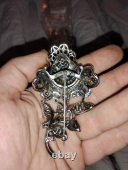 Stunning Vintage 1920s-1960s Floral Rhinestone Brooch Must See Pictures