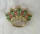 Stunning Vintage CORO Rhinestone Crown Brooch Pin