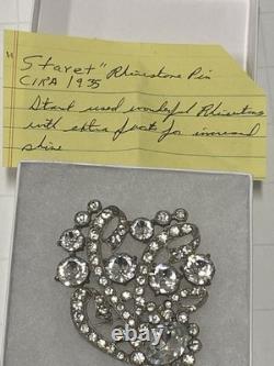 Stunning vintage Circa 1935 Staret rhinestone Brooch