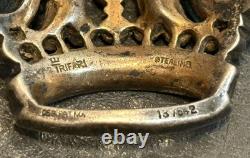 TRIFARI Alfred Philippe Vintage Crown Brooch Sterling Silver Book Piece READ