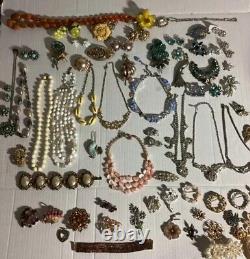 TRUE Vintage Haskell, Coro, Bogoff, Ciner, Rhinestone Costume Jewelry Repair Lot