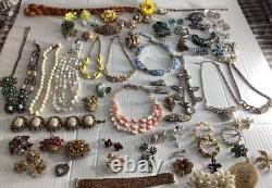 TRUE Vintage Haskell, Coro, Bogoff, Ciner, Rhinestone Costume Jewelry Repair Lot