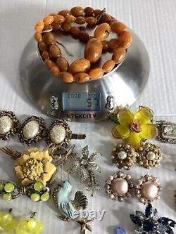 TRUE Vintage Haskell, Coro, Bogoff, Ciner, Rhinestone Costume Jewelry Repair Lot