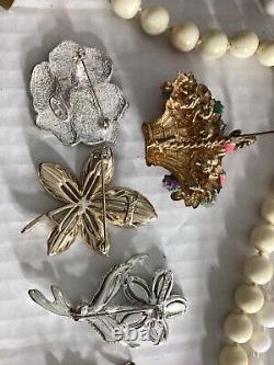 TRUE Vintage Haskell, Coro, Bogoff, Ciner, Rhinestone Costume Jewelry Repair Lot