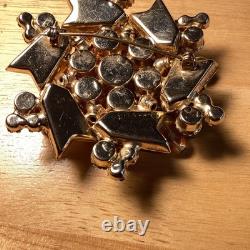 VERY RARE Vintage JULIANA Unusual SHAPED Rhinestone DANGLE Beaded BROOCH PIN