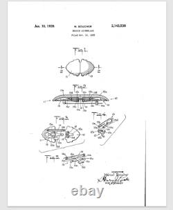 VINTAGE 1939 Patent RHINESTONE MARCEL BOUCHER DUETTE BROOCH PIN Art Deco