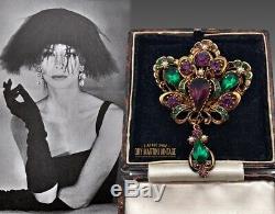 VINTAGE 1950s RARE HOLLYWOOD SUFFRAGETTE COLOURS RHINESTONE BROOCH PIN COLLECTOR