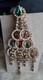 VINTAGE 3-TIER GALE &FRIENDS RHINESTONE CHRISTMAS TREE BROOCH MOVES with YOU