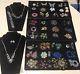 VINTAGE 75 Pc Lot HIGH END RHINESTONE COSTUME JEWELRY Earrings Brooch Necklace &