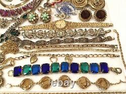 VINTAGE BRACELET EARRINGS RHINESTONE PIN Jewelry Lot GIORGIO TRIFARI MONET MMA
