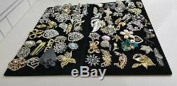VINTAGE & Mod JEWELRY BROOCHES Pins LOT For CRAFT Parts Repair Harvest 77 pcs