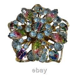 VTG 50s Juliana Watermelon Rhinestone Brooch Set